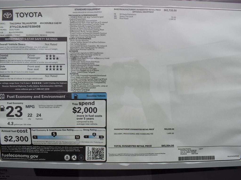 2025 Toyota Tacoma i-FORCE MAX Tacoma Trailhunter